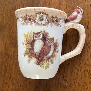 vintage Perched Owl Ceramic Mug from Cracker Barrel